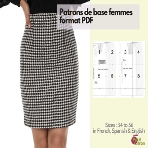 Patrons de base jupe femmes - 34 au 56