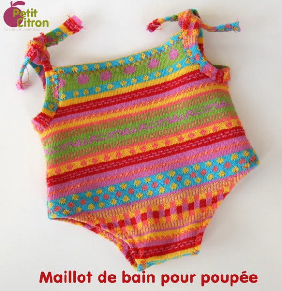 Maillot de bain 1 pièce pour poupée