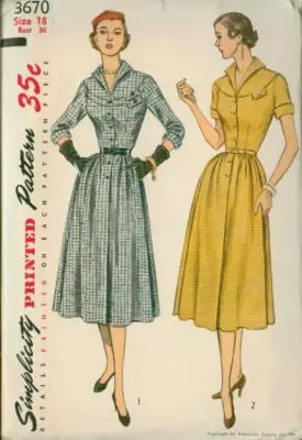 simplicity dress 50s
