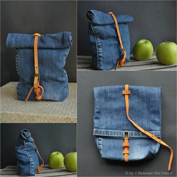 Recycler un jean en lunch bag