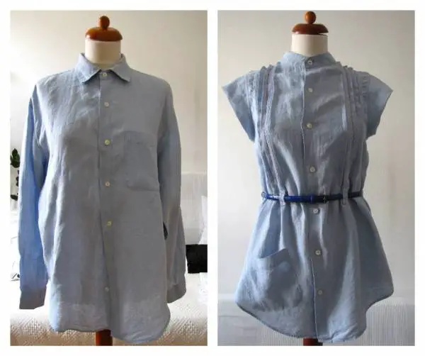 Recyclage : transformez une chemise en blouse à plis religieuse