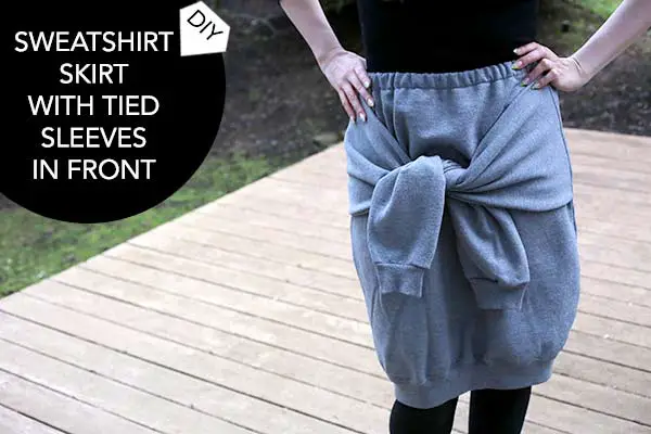 DIY recyclage : une jupe à partir d’un sweat