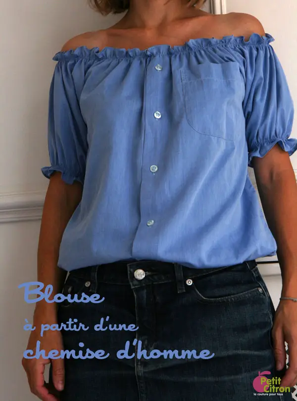 DIY : une blouse à partir d’une chemise d’homme