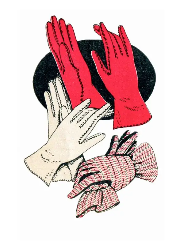 gants-vintage Patron gratuit : une paire de gants vintage