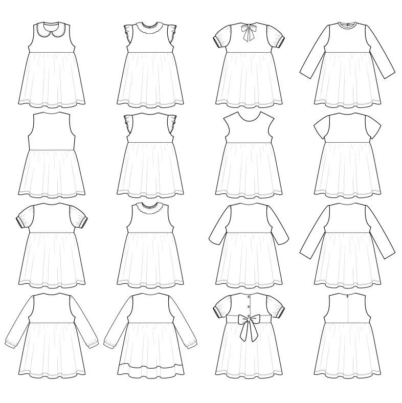 Variations autour de la robe Claudinette