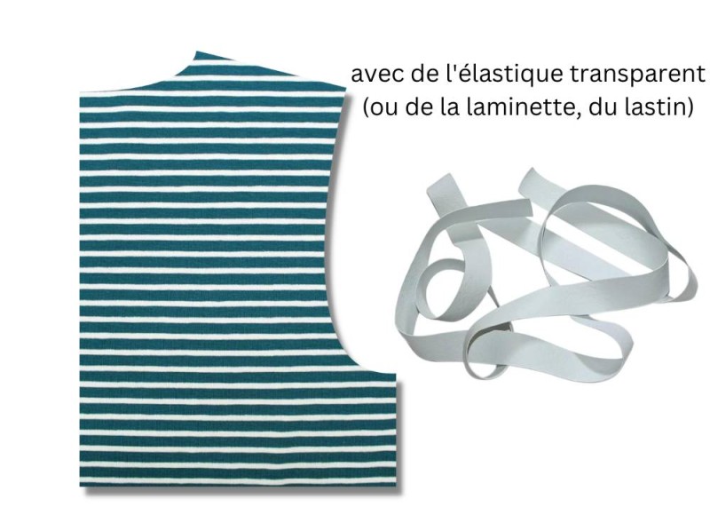 Soutenir des coutures d'épaule (jersey & mailles) - étape n°1