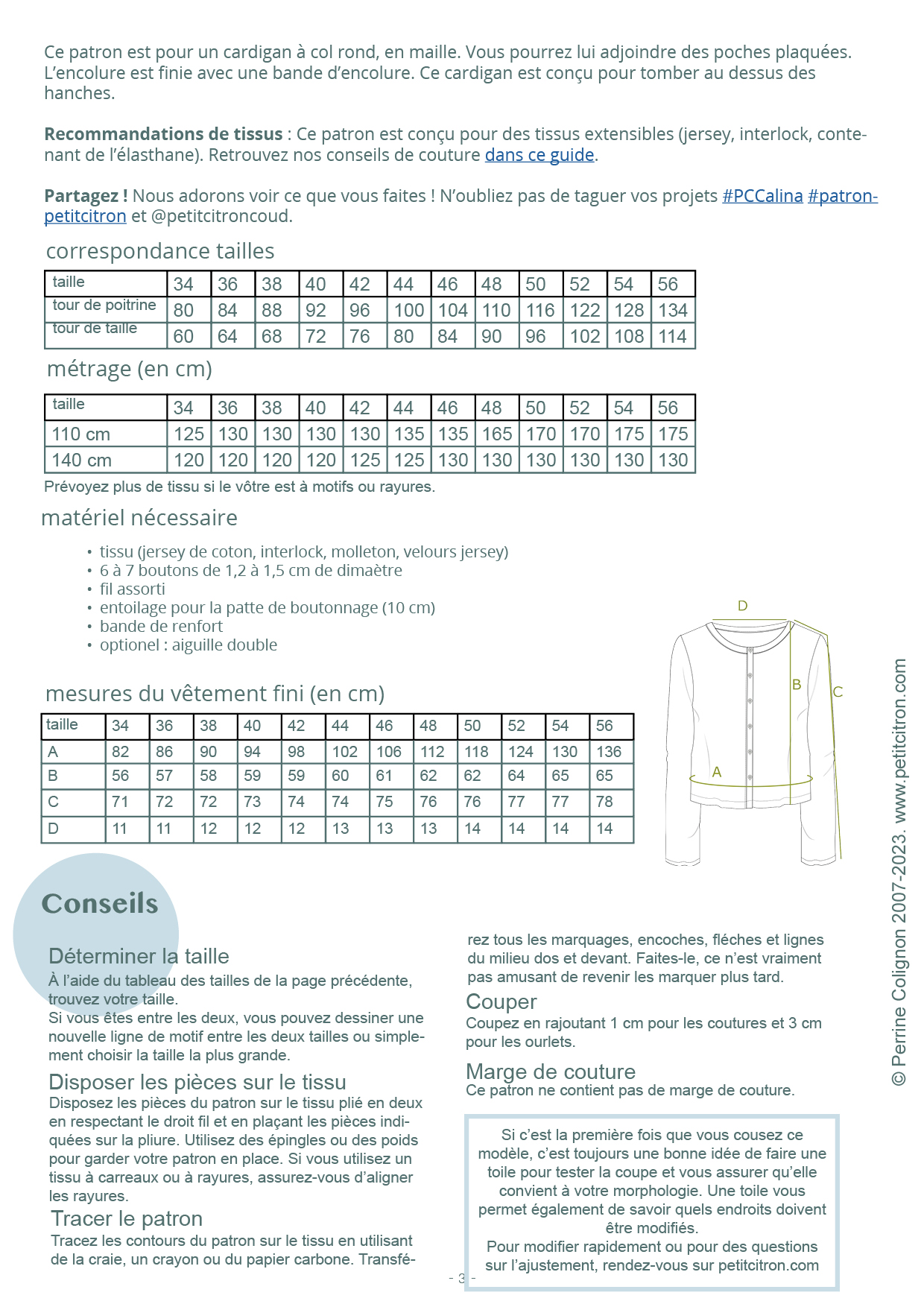 Cardigan Calina, 34 au 56