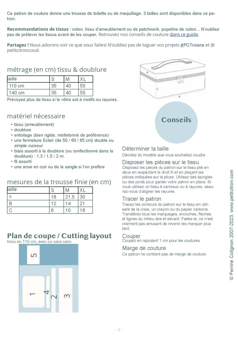 Trousse de toilette Troiana - 3 tailles