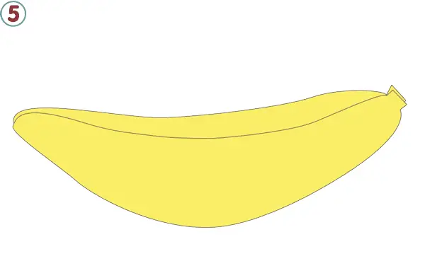 Banane en feutrine - étape n°4