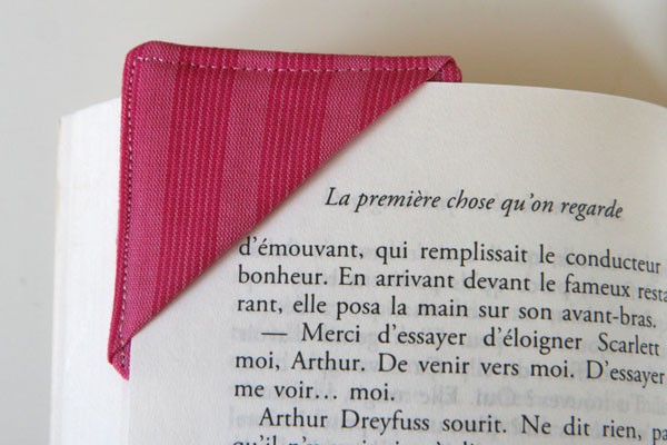 Marque page en tissu