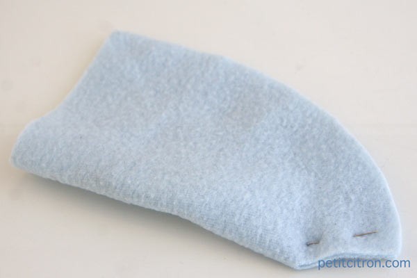 Bonnet en polaire, taille adulte - étape n°2