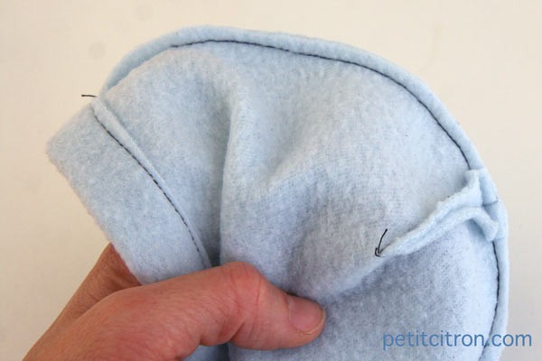 Bonnet en polaire, taille adulte - étape n°5