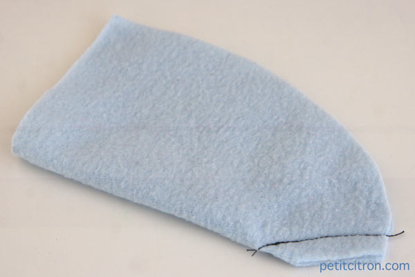 Bonnet en polaire, taille adulte - étape n°3