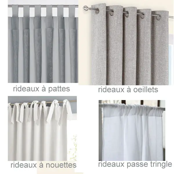 Les différents types de rideaux