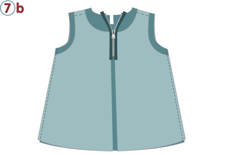 Robe chasuble (3-12 ans) - étape n°8