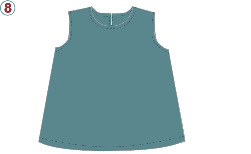 Robe chasuble (3-12 ans) - étape n°9