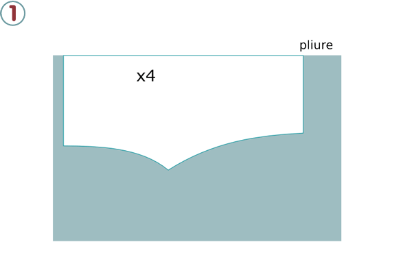 Pantalon réversible pour bébé - étape n°1