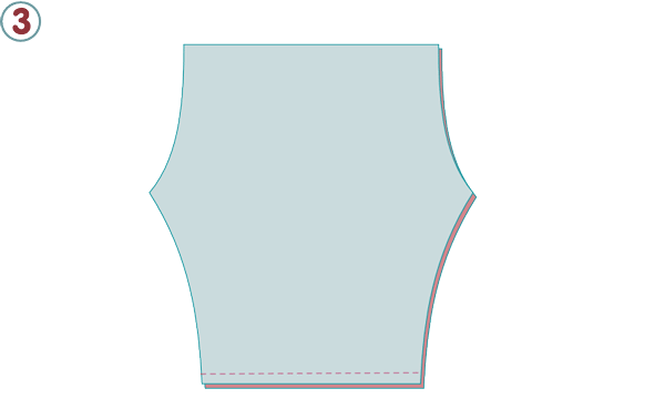 Pantalon réversible pour bébé - étape n°3