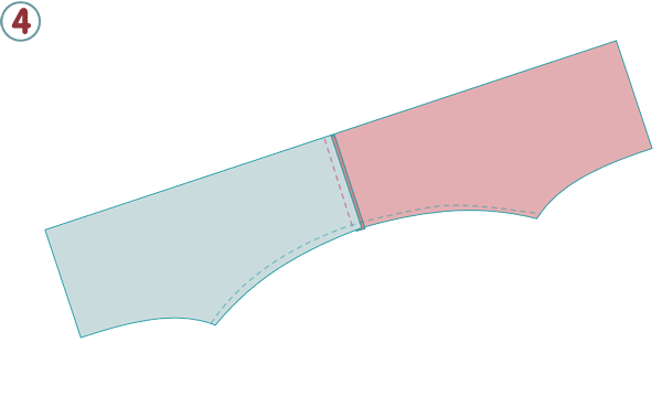 Pantalon réversible pour bébé - étape n°4