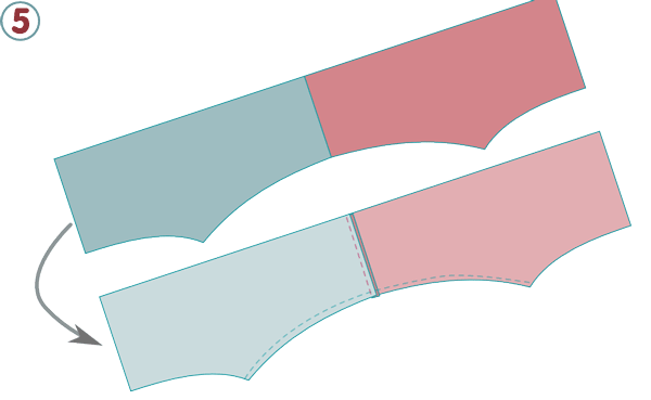 Pantalon réversible pour bébé - étape n°5