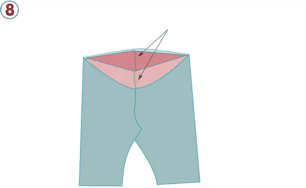 Pantalon réversible pour bébé - étape n°8