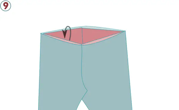 Pantalon réversible pour bébé - étape n°9