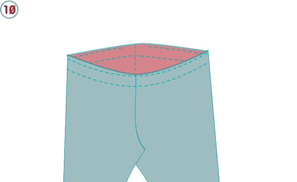 Pantalon réversible pour bébé - étape n°10