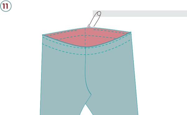Pantalon réversible pour bébé - étape n°11
