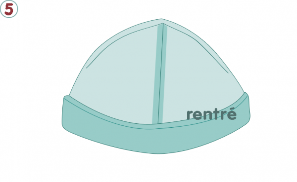 Bonnet de naissance - étape n°5