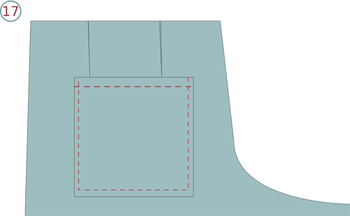 Shorts taille haute (2 pinces) - étape n°17