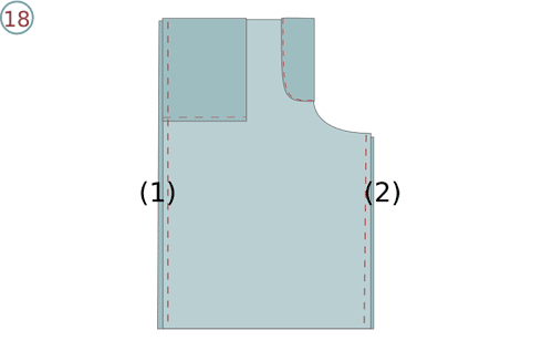 Shorts taille haute (2 pinces) - étape n°18