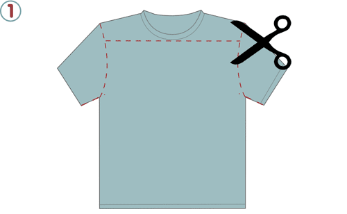 Robe bustier t-shirt - étape n°1
