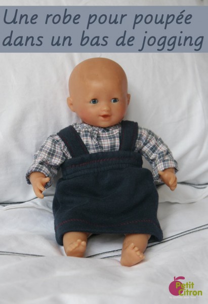 Robe de poupée à partir d'un bas de jogging Robe de poupée à partir d'un bas de jogging