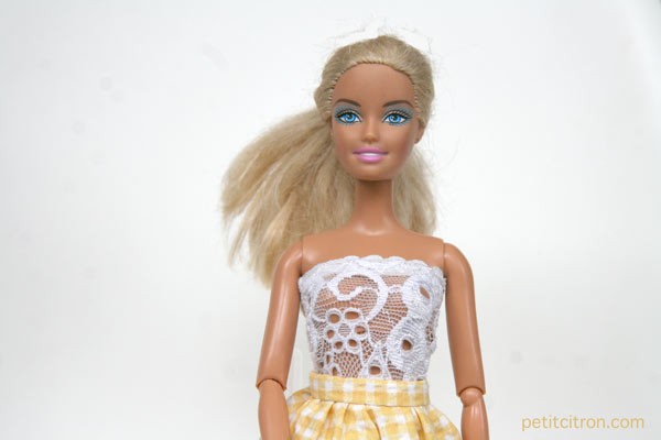 Top bustier pour Barbie - recyclage