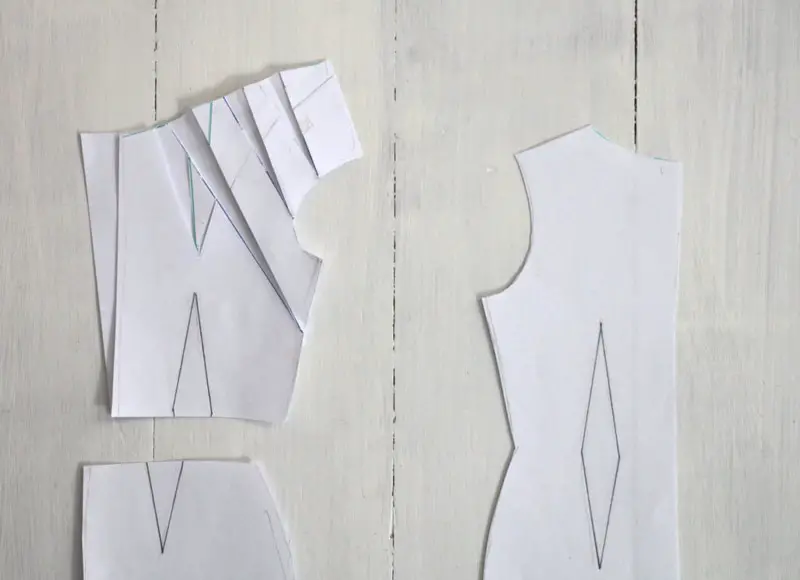 Modélisme : robe plissée à l'encolure - étape n°10