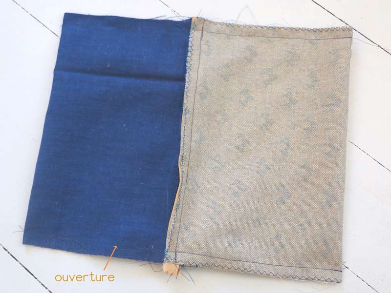 pochette trapeze couture contour