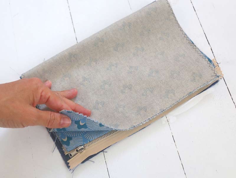 pochette trapeze couture zip2