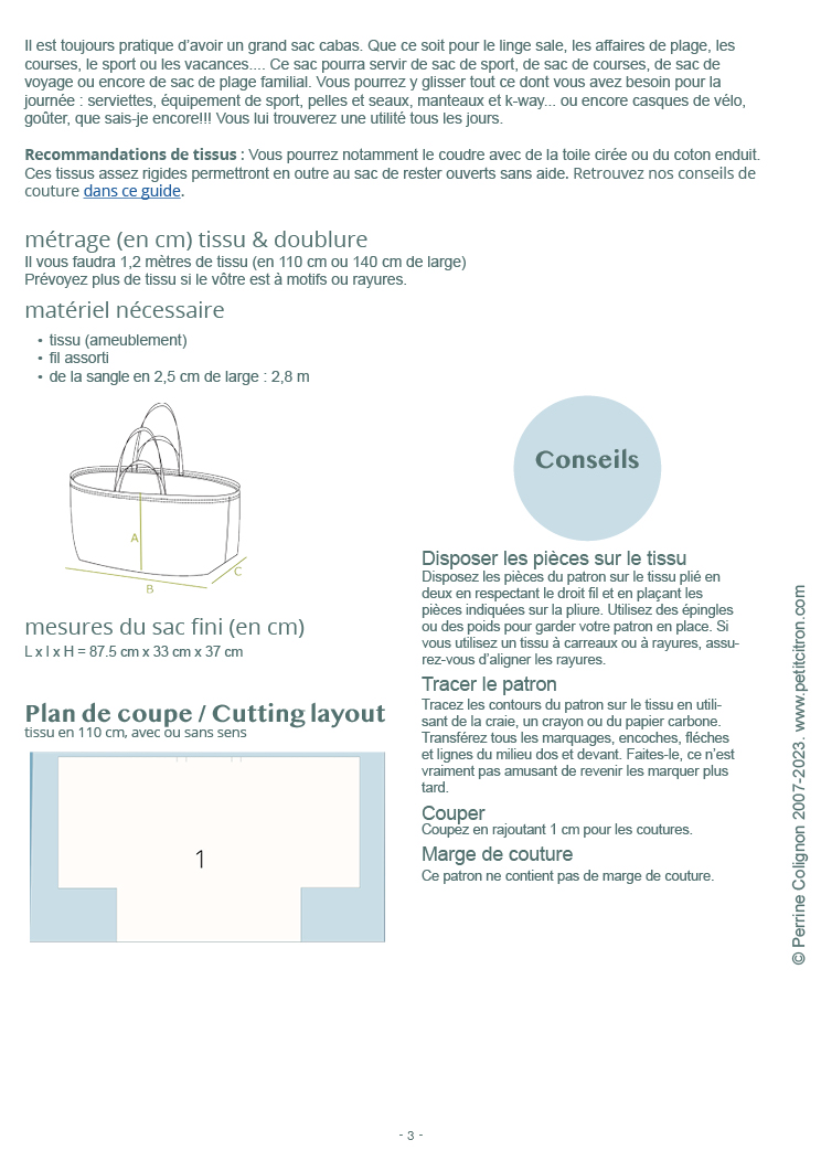Sac cabas XXL