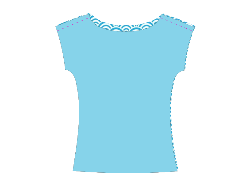 T-shirt Tekura manches japonaises / kimono - étape n°2