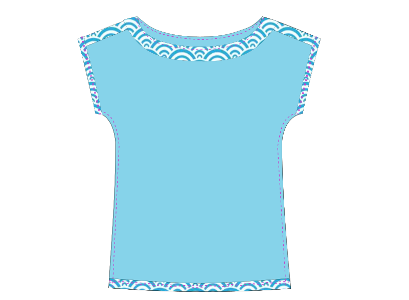 T-shirt Tekura manches japonaises / kimono - étape n°6