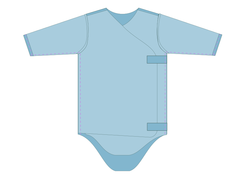 Body Pour Bebe Style Kimono 0 24 Mois Petit Citron