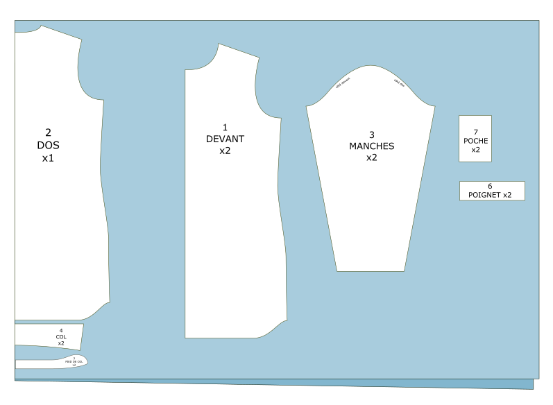 Robe chemise Charline - étape n°1