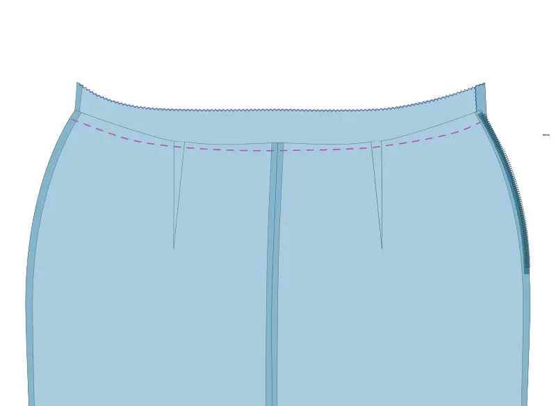 Parementures de taille (jupes et pantalons) - étape n°7