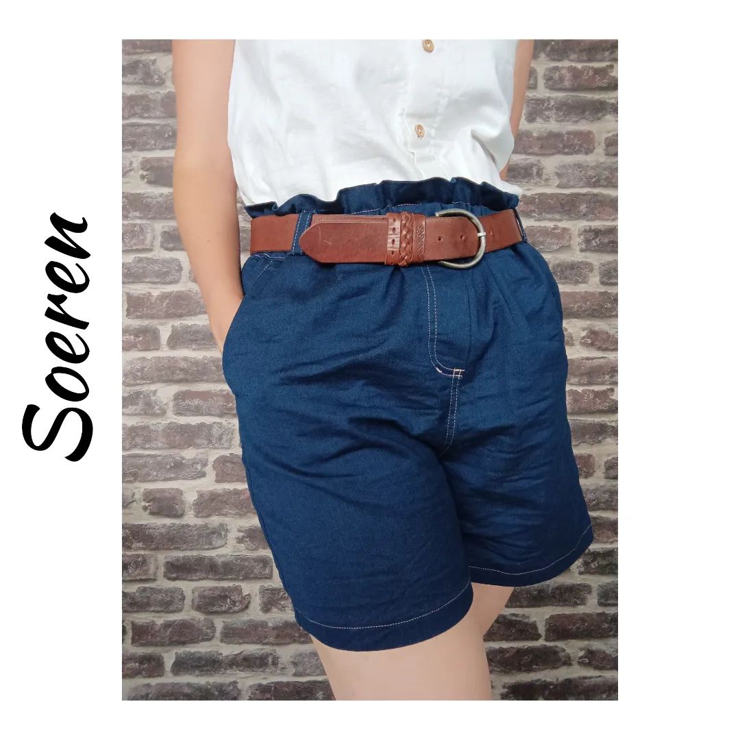 Short Soeren paper bag, froncé à la taille