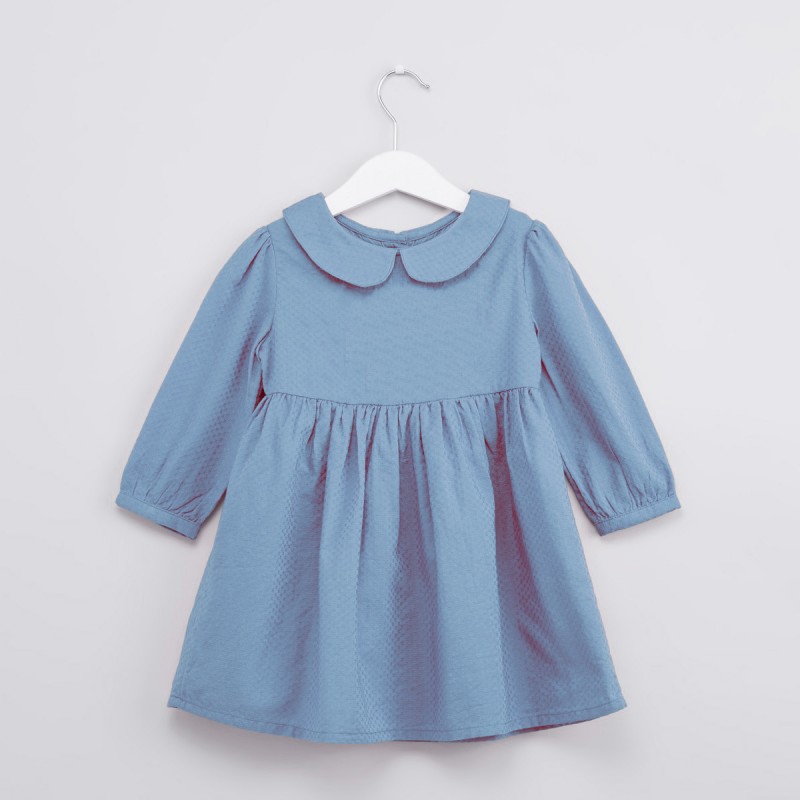 Robe Claudinette, col claudine, manches longues 6-14 ans Robe Claudinette, col claudine, manches longues 6-14 ans