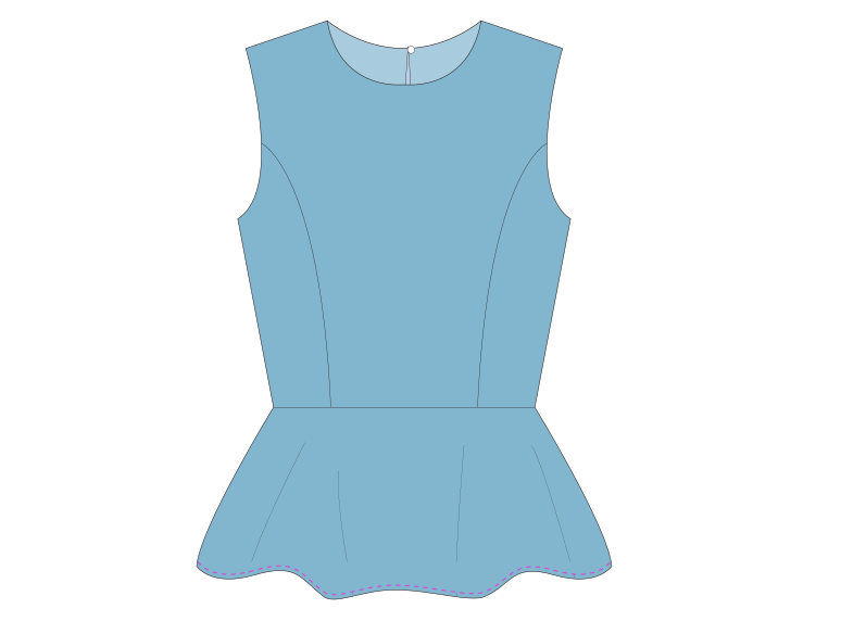 Top peplum Pepita - étape n°15 Top peplum Pepita - étape n°15