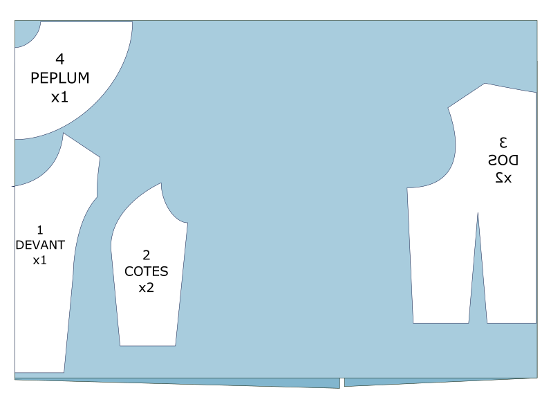 Top peplum Pepita - étape n°1 Top peplum Pepita - étape n°1