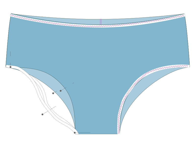 Boyshorts femme - étape n°5