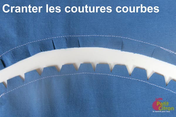 Cranter des coutures courbes