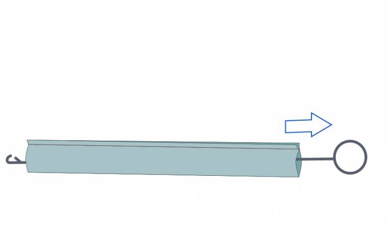 Retourner un tube de tissu - étape n°5